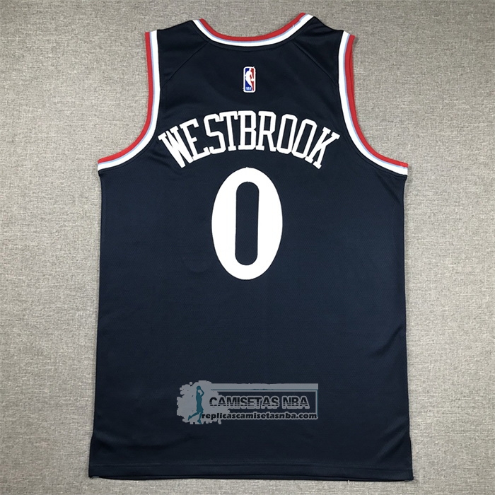 Camiseta Los Angeles Clippers Russell Westbrook NO 0 Icon 2024-25 Azul